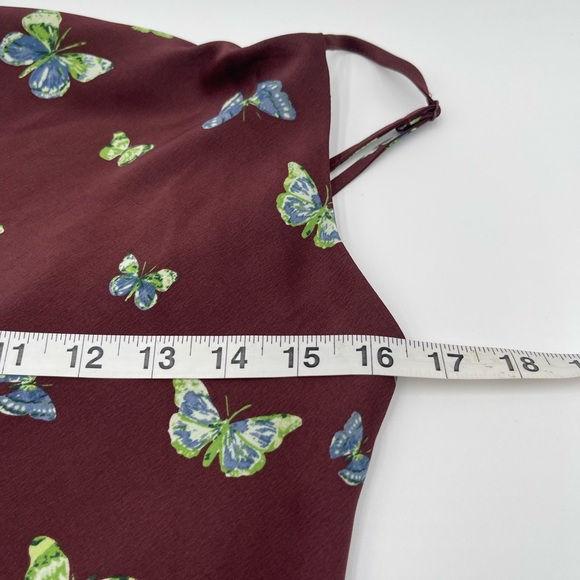 Urban Outfitters Women’s Medium Mallory Butterfly Mini Slip Dress Silky Summer - Picture 14 of 14